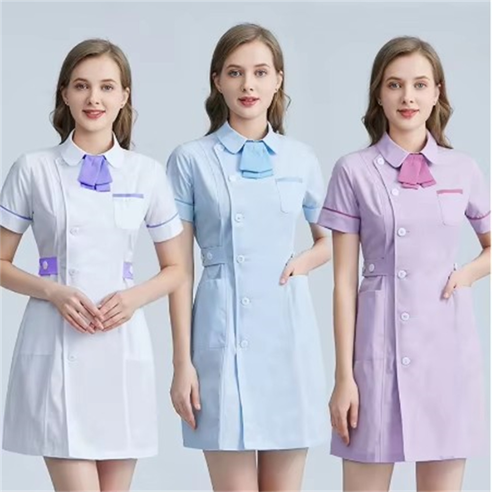 Medical Lab Worker - ใหม่คุณภาพสูงช่างเสริมสวยเสื้อผ้าสีม่วงสปา WORKER เสื้อผ้า Beauty Salon Robe