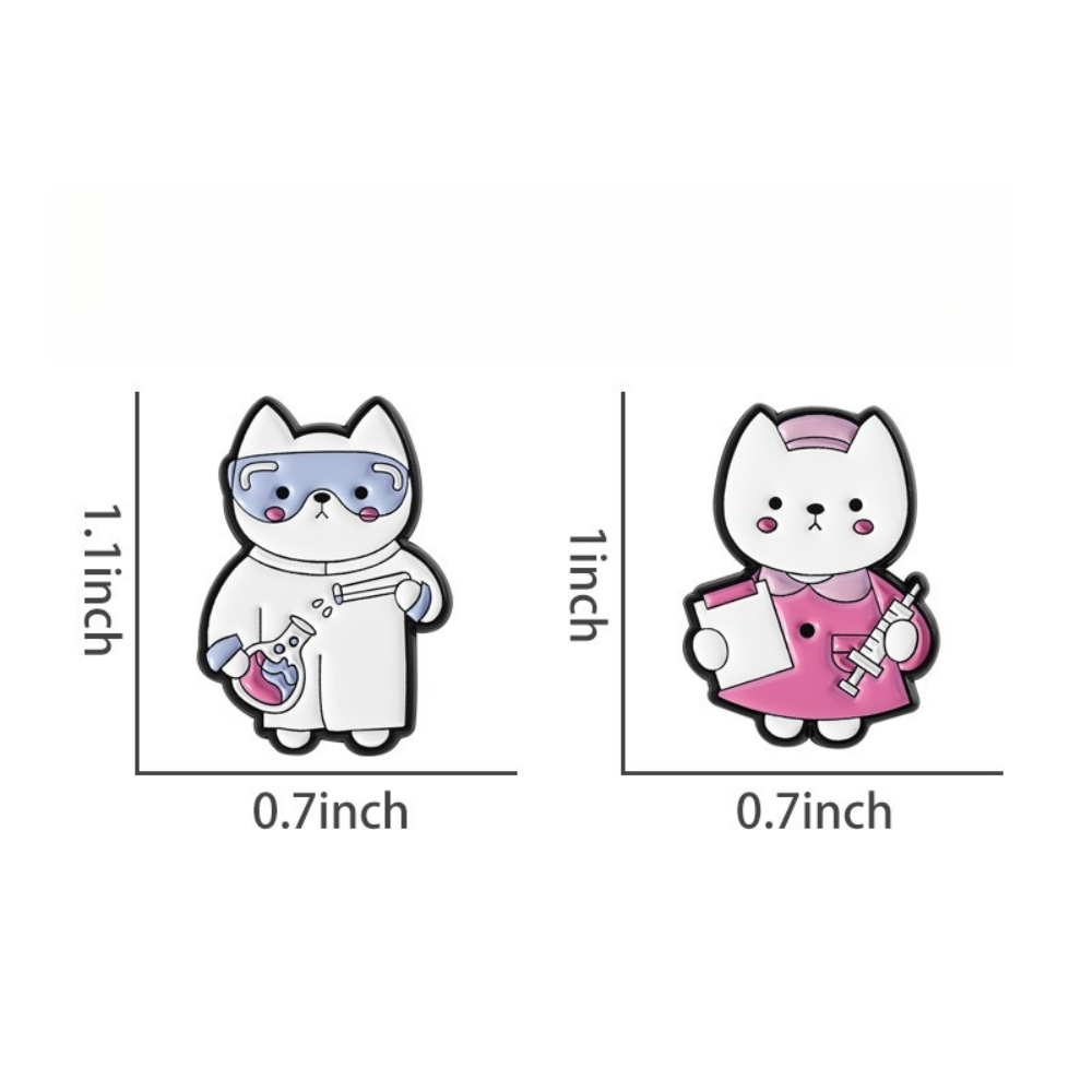 เข็มกลัดรูปแมวน่ารัก บุคลากรทา - Medical Lab Worker บทวิจารณ์และราคา
